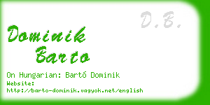 dominik barto business card