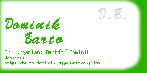 dominik barto business card